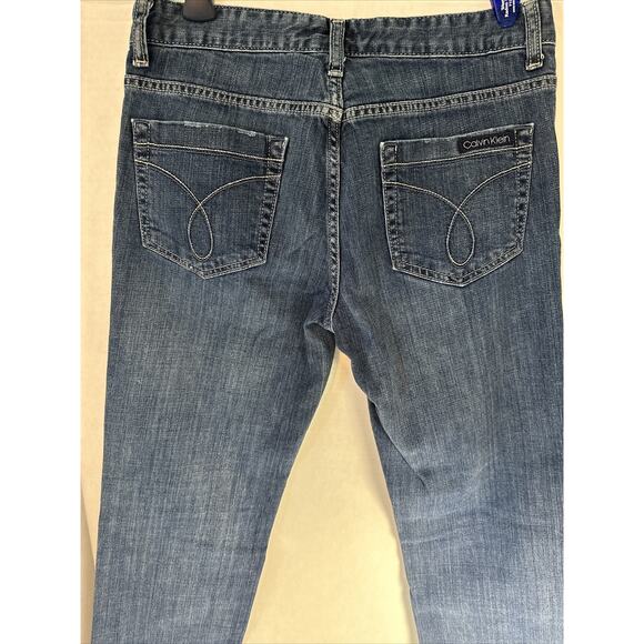 Calvin Klein Women's Size 6 Stretch Medium Wash Skinny Leg 5 Pocket Jeans - Picture 6 of 10